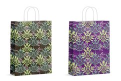 Seamless floral watercolor patterns digital paper