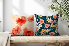 Seamless Flower Pattern Gift Wrapping Digital Paper | Floral Product Image 2