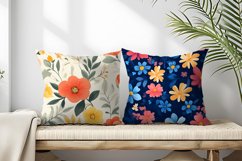 Seamless Flower Pattern Gift Wrapping Digital Paper | Floral Product Image 2