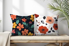 Seamless Flower Pattern Gift Wrapping Digital Paper | Floral Product Image 2