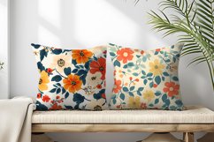 Seamless Flower Pattern Gift Wrapping Digital Paper | Floral Product Image 2