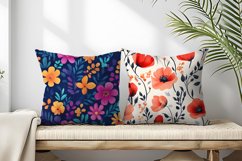 Seamless Flower Pattern Gift Wrapping Digital Paper | Floral Product Image 2