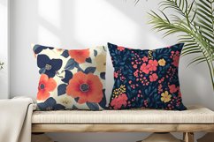 Seamless Flower Pattern Gift Wrapping Digital Paper | Floral Product Image 2