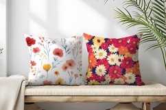Seamless Flower Pattern Gift Wrapping Digital Paper | Floral Product Image 2