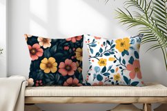 Seamless Flower Pattern Gift Wrapping Digital Paper | Floral Product Image 2