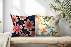 Seamless Flower Pattern Gift Wrapping Digital Paper | Floral Product Image 2