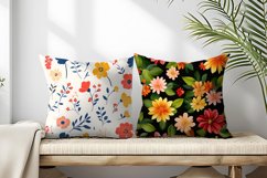 Seamless Flower Pattern Gift Wrapping Digital Paper | Floral Product Image 2