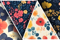 Seamless Flower Pattern Gift Wrapping Digital Paper | Floral Product Image 3