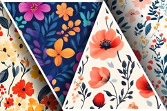 Seamless Flower Pattern Gift Wrapping Digital Paper | Floral Product Image 3