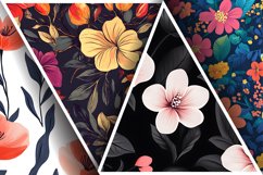 Seamless Flower Pattern Gift Wrapping Digital Paper | Floral Product Image 3