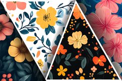 Seamless Flower Pattern Gift Wrapping Digital Paper | Floral Product Image 3