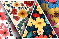 Seamless Flower Pattern Gift Wrapping Digital Paper | Floral Product Image 3