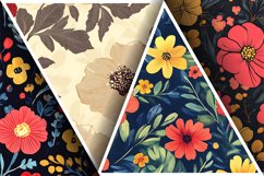 Seamless Flower Pattern Gift Wrapping Digital Paper | Floral Product Image 3
