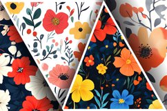 Seamless Flower Pattern Gift Wrapping Digital Paper | Floral Product Image 3