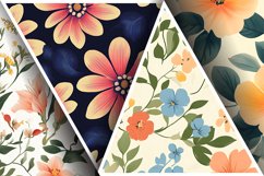 Seamless Flower Pattern Gift Wrapping Digital Paper | Floral Product Image 3