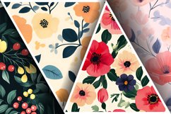 Seamless Flower Pattern Gift Wrapping Digital Paper | Floral Product Image 3