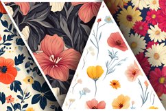 Seamless Flower Pattern Gift Wrapping Digital Paper | Floral Product Image 3