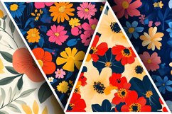 Seamless Flower Pattern Gift Wrapping Digital Paper | Floral Product Image 3
