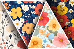 Seamless Flower Pattern Gift Wrapping Digital Paper | Floral Product Image 3