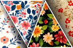Seamless Flower Pattern Gift Wrapping Digital Paper | Floral Product Image 3