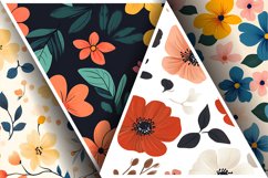 Seamless Flower Pattern Gift Wrapping Digital Paper | Floral Product Image 3