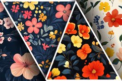 Seamless Flower Pattern Gift Wrapping Digital Paper | Floral Product Image 3