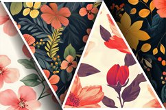 Seamless Flower Pattern Gift Wrapping Digital Paper | Floral Product Image 3