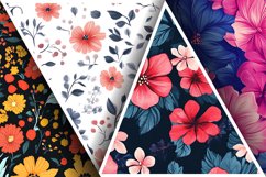 Seamless Flower Pattern Gift Wrapping Digital Paper | Floral Product Image 3