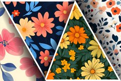 Seamless Flower Pattern Gift Wrapping Digital Paper | Floral Product Image 3
