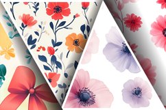 Seamless Flower Pattern Gift Wrapping Digital Paper | Floral Product Image 3
