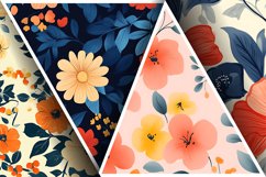 Seamless Flower Pattern Gift Wrapping Digital Paper | Floral Product Image 3