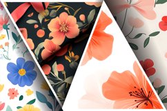 Seamless Flower Pattern Gift Wrapping Digital Paper | Floral Product Image 3