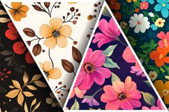 Seamless Flower Pattern Gift Wrapping Digital Paper | Floral Product Image 3