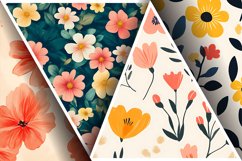 Seamless Flower Pattern Gift Wrapping Digital Paper | Floral Product Image 3