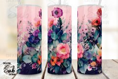 Wildflower Watercolor Tumbler Floral Lover Tumbler PNG Product Image 2