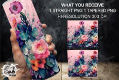Wildflower Watercolor Tumbler Floral Lover Tumbler PNG Product Image 3