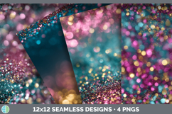 GorgeousSeamless Glitter Bokeh Textured Background Papers design.