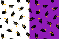 Seamless pattern Graduation cap backdrop Graduate Background Product Image 2