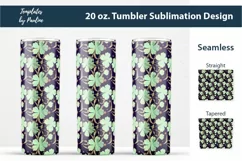 Seamless Green 4-leaf Clover Sublimation Wrap for 20 oz Skinny Tumbler