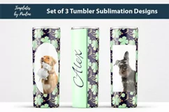 Seamless Green Leaf Sublimation Wraps for 20 oz Skinny Tumbler