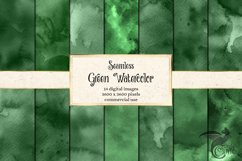 Seamless Green Watercolor Textures Product Image 1