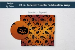 Seamless Pumpkin Sublimation Tumbler Wrap for 20 oz tapered skinny tumbler