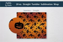Seamless Pumpkin Sublimation Tumbler Wrap for 20 oz straight skinny tumbler