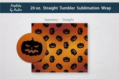 Seamless Halloween Pumpkin Sublimation Wrap for 20 oz straight skinny tumbler