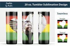 Seamless Black History Month Photo Tumbler Wrap