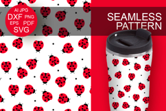 Background ladybug backdrop SVG Seamless pattern Animal Product Image 1