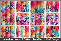 Seamless Leopard Pattern Sublimation Tumbler Design Product Image 1