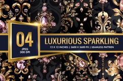 Seamless Luxurious Sparkling Pattern Digital Paper Product Image 1