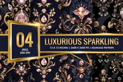 Seamless Luxurious Sparkling Pattern Digital Paper Product Image 1