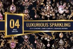 Seamless Luxurious Sparkling Pattern Digital Paper Product Image 1